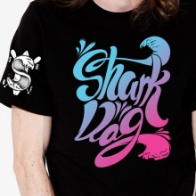 [돌돌] SHARK DOG-T-87 샤크독 서프 하와이 여름 서핑 불독 강아지 캐릭터 그래픽 디자인 티셔츠