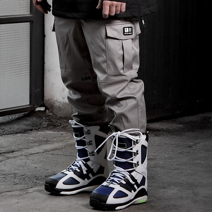 LOG CLIMAX BAGGY FIT CARGO JOGGER PANTS - STOME GRAY (로그 클라이맥스 배기 핏 카고 조거 스노우보드 팬츠)