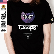 [돌돌] WOOPS_tshirts-128  스케이트보드 타는 고양이 웁스 그래픽 캐릭터 디자인 티셔츠 반팔티
