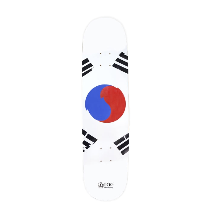 Log LD19 White/Taegeukgi 8″Skateboard Deck (로그 화이트 태극기 스케이트보드 데크)