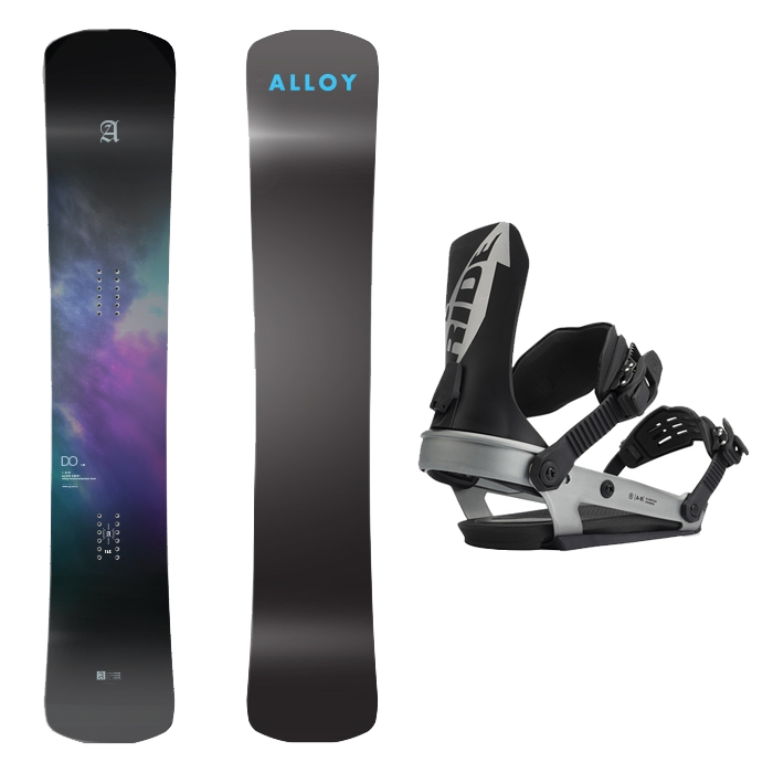 [햄머보드] 2123 Alloy D.O Carbon Snowboard - 161 165 + 2122 Ride A-9 Snowboard Binding - Black
