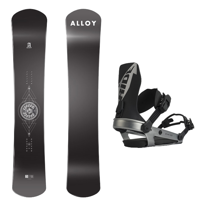 [햄머보드] 2122 Alloy Hermes Snowboard - 158 162 + 2122 Ride A-6 Snowboard Binding - Black