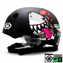 0014-Shark DOG-Helmet-26 불독 상어 서핑 강아지 샤크독 하와이 스노우보드 오토바이 헬멧 튜닝 스티커 스킨