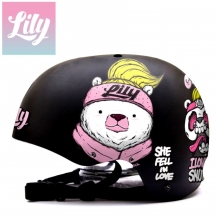 [그래피커] 0028-Lily-Helmet-02 북극곰 여자 스노우보더 '릴리' 스노우보드 헬멧 튜닝 스티커 스킨 데칼 그래피커