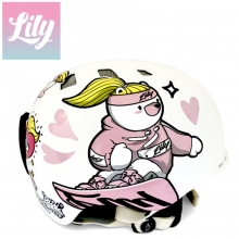 [그래피커] 0028-Lily-Helmet-06 북극곰 여자 스노우보더 '릴리' 스노우보드 헬멧 튜닝 스티커 스킨 데칼 그래피커