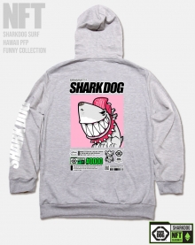 [돌돌컴퍼니] SHARK-DOG-HOODY-249 샤크독 서핑 하와이 NFT 캐릭터 그래픽 디자인 후드티 후드티셔츠 후디