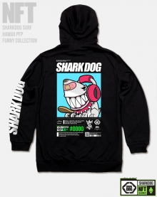 [돌돌컴퍼니] SHARK-DOG-HOODY-252 샤크독 서핑 하와이 NFT 캐릭터 그래픽 디자인 후드티 후드티셔츠 후디