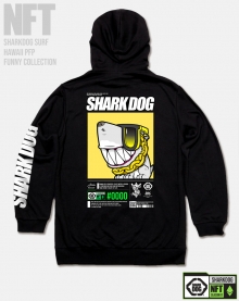 [돌돌컴퍼니] SHARK-DOG-HOODY-270 샤크독 서핑 하와이 NFT 캐릭터 그래픽 디자인 후드티 후드티셔츠 후디