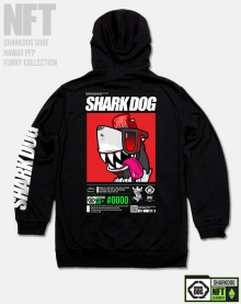 [돌돌컴퍼니] SHARK-DOG-HOODY-275 샤크독 서핑 하와이 NFT 캐릭터 그래픽 디자인 후드티 후드티셔츠 후디