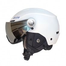 LOG x ALLOY White Visor Helmet + Silver Lens (로그 x 얼로이 스노우보드 바이저 헬멧)