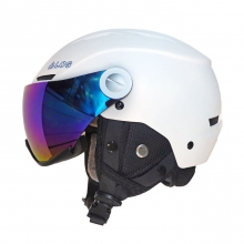 LOG x ALLOY White Visor Helmet + Multicolor Lens (로그 x 얼로이 스노우보드 바이저 헬멧)