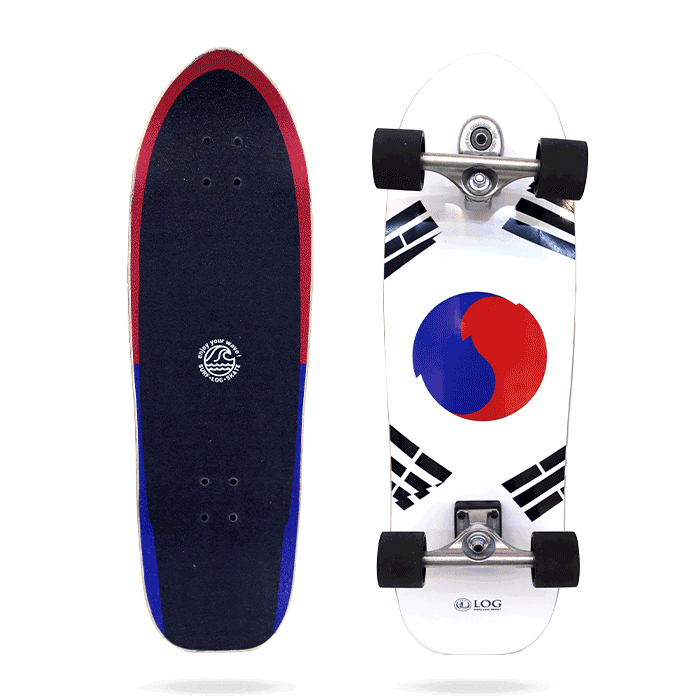 Log LSC19 White/Taegeukgi 32″Surfskate Complete (로그 화이트 태극기 서프스케이트 컴플릿)