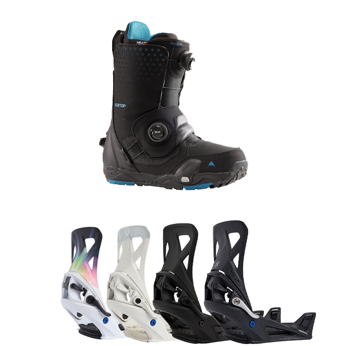 2223 Burton Mens Photon Step On® Snowboard Boots - Wide - Black + 2223 Mens Step On Bindings
