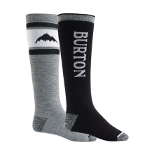 2324 Burton Men's Weekend Midweight Socks 2-Pack - True Black (버튼 위켄드 미드웨이트 남성용 스노우보드 양말 2팩)