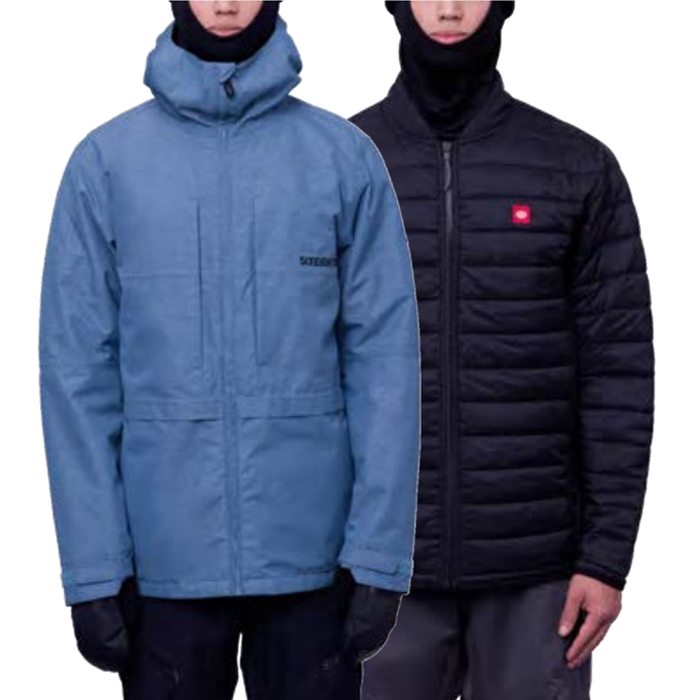 2324 686 M2W112 Mens Smarty 3-in-1 Form Jacket - Steel Blue Heather (686 스마티 3인1 폼 스노우보드 자켓)