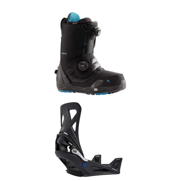 2324 Burton Men's Photon Step On® Snowboard Boots - Wide - Black + 2324 Burton Men's Step On® X Re:Flex Snowboard Bindings - Black