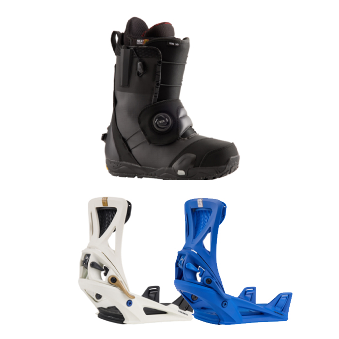 2324 Burton Men's Ion Step On® Snowboard Boots - Black + 2324 Burton Men's Step On® Genesis Re:Flex Snowboard Bindings