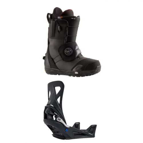 2324 Burton Men's Ion Step On® Snowboard Boots - Black + 2324 Burton Men's Step On® X Re:Flex Snowboard Bindings - Black