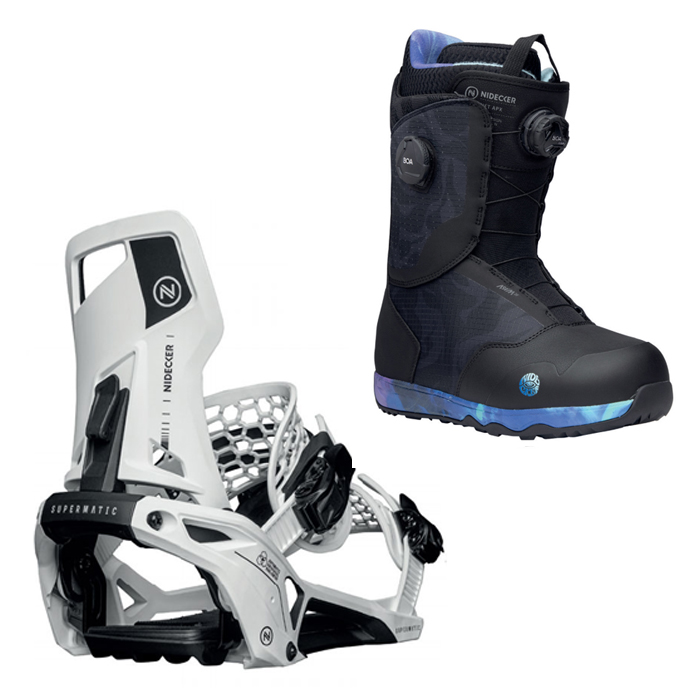 2324 Nidecker Supermatic Bindings - White + 2324 Nidecker Rift Snowboard Boots - Apx (니데커 슈퍼매틱/슈퍼메틱 세트)