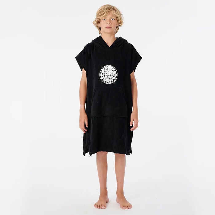 Rip Curl 002BTO Boys Icons Hooded Towel - Black (립컬 보이즈 아이콘 아동용 후드 타월)