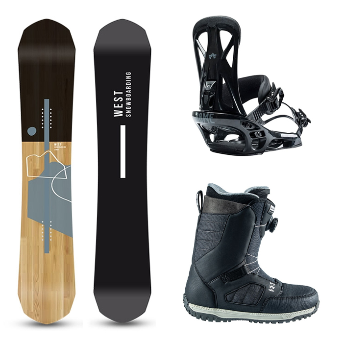 [초중급추천셋트] 1920 WEST LA HACHE BOARD - 152 154 156 158 162 + 2223 Rome United Snowboard Bindings - Black + 2223 Rome Stomp Boa Snowboard boots - Black