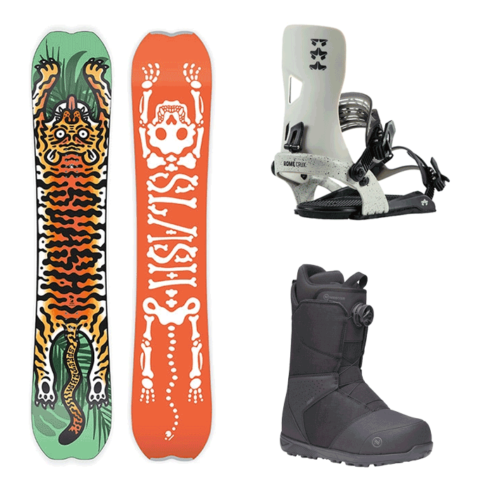 [프리스타일 추천셋트] 2223 Slash Spectrum Snowboard - 151 154 157 + 2223 Rome Crux Snowboard Bindings - Bone White + 2324 Nidecker Sierra Boots - black or gray