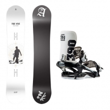 [올라운드 라이딩 강추세트] 2021 ALLOY THE ONE SNOWBOARD - 153 157 + 2223 Rome 390 Boss 20th Anniversary Snowboard Bindings - White