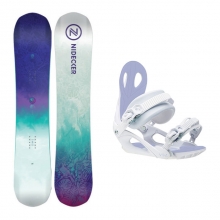 [입문여성&주니어 추천세트] 2324 Nidecker Micron Venus Snowboard - 130 135 140 145 + 2223 Roxy Viva Snowboard Binding - White
